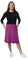 1442 Modest A Line Athletic Skort With Knee Length Shorts Sparkling Grape Full Image Front
